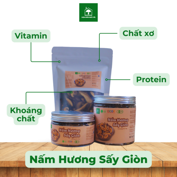 Nấm hương sấy giòn túi 90g - Hình ảnh 2